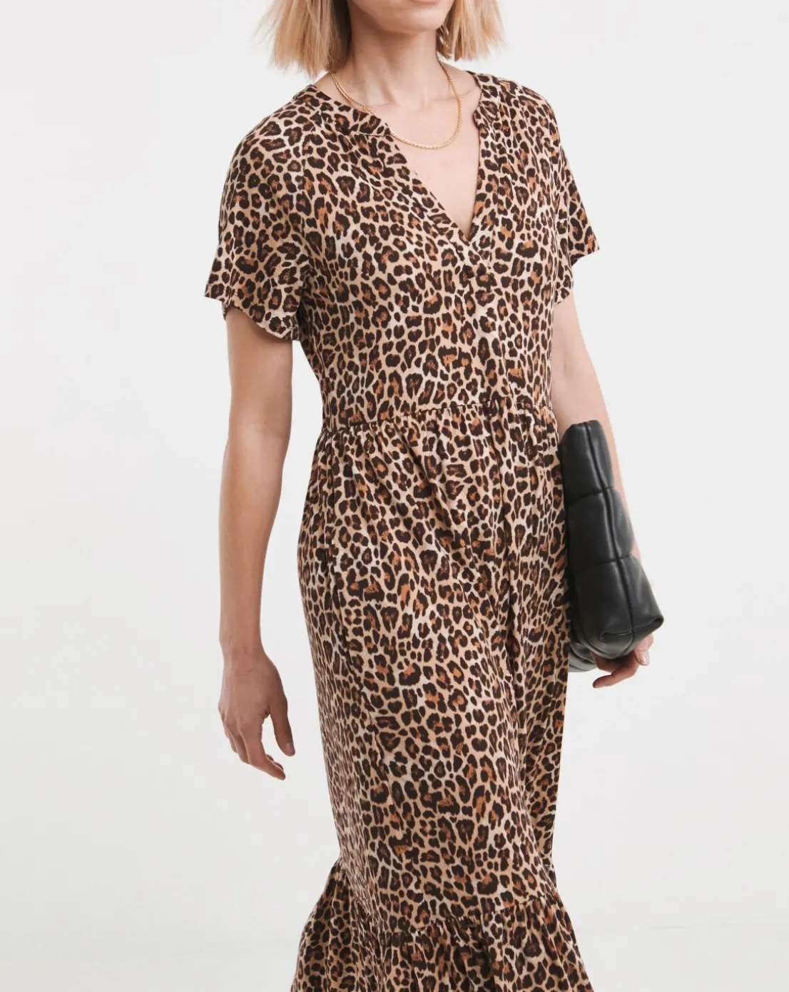 Notch Neck Maxi Dress