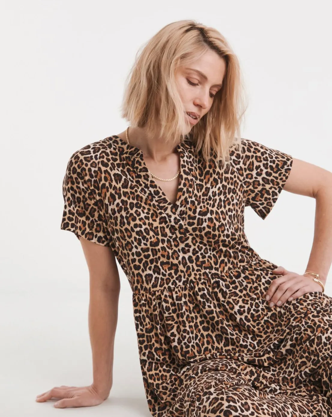 Notch Neck Maxi Dress