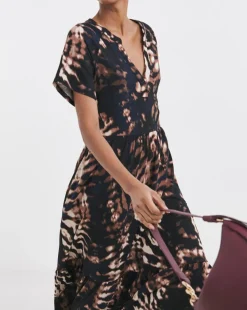 Notch Neck Maxi Dress