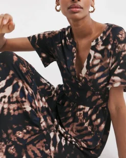 Notch Neck Maxi Dress