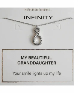 Notes from the Heart My Beautiful Granddaughter Infinity Necklet