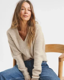 Oatmeal V Neck Jumper