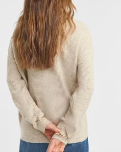 Oatmeal V Neck Jumper