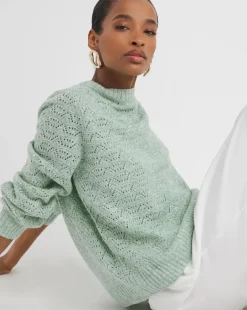 Open Stitch Crew Neck Jumper