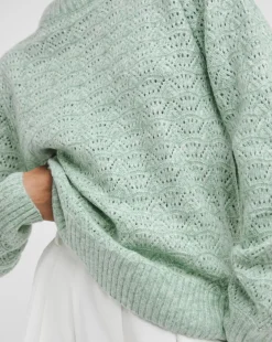 Open Stitch Crew Neck Jumper