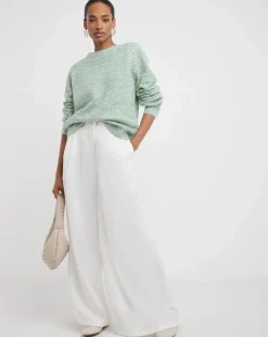 Open Stitch Crew Neck Jumper