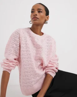 Open Stitch Crew Neck Jumper