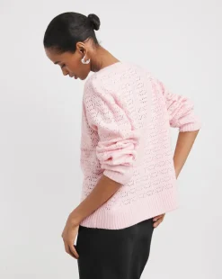 Open Stitch Crew Neck Jumper