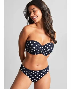 Panache Anya Riva Twist Bandeau Wired Bikini Top Navy Spot