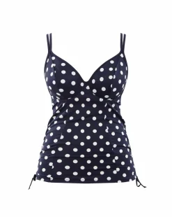Panache Anya Riva Wired Tankini Top Navy Spot