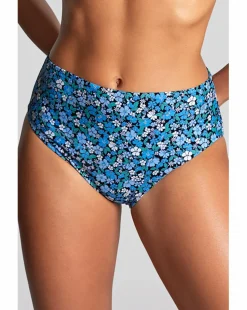 Panache High Waist Bikini Brief Blue Posy Print