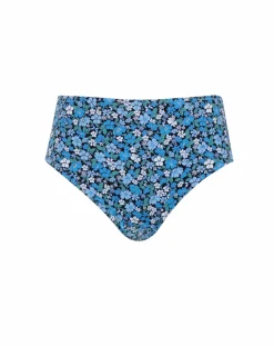 Panache High Waist Bikini Brief Blue Posy Print