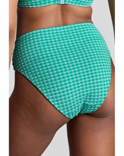 Panache Midi Bikini Bottom Green Gingham