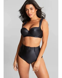 Panache Obsidian High Waist Belted Bikini Bottom