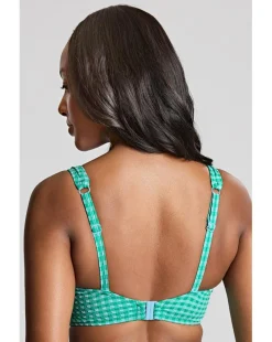 Panache Olivia Full Cup Wired Bikini Top Green Gingham