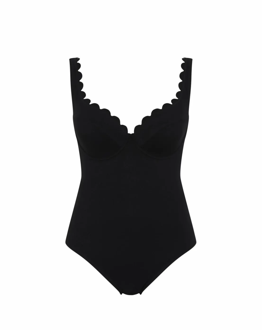 Panache Rita Spirit Scallop Plunge Wired Swimsuit Black