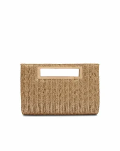 Paradox London Delma Raffia Clutch Bag