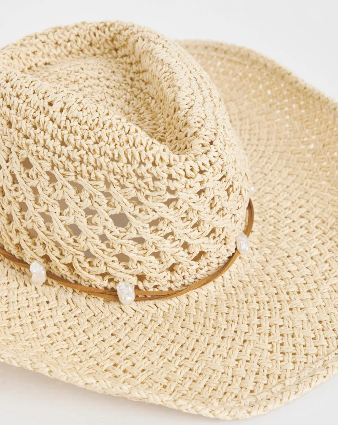 Pearl Detail Western Cowboy Hat