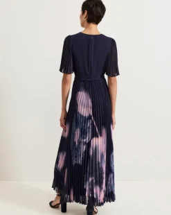 Phase Eight Abigail Printed Pleat Maxi Dress