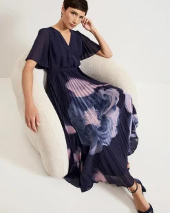 Phase Eight Abigail Printed Pleat Maxi Dress