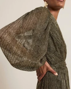 Phase Eight Alli Gold Textured Jumpsuit