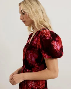 Phase Eight Amaris floral Puff Sleeve Maxi Dress