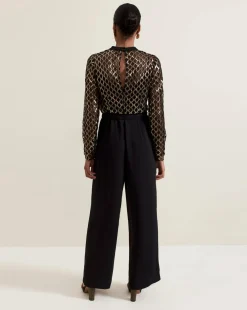 Phase Eight Amelia Sequin Bodice Jumpsuit