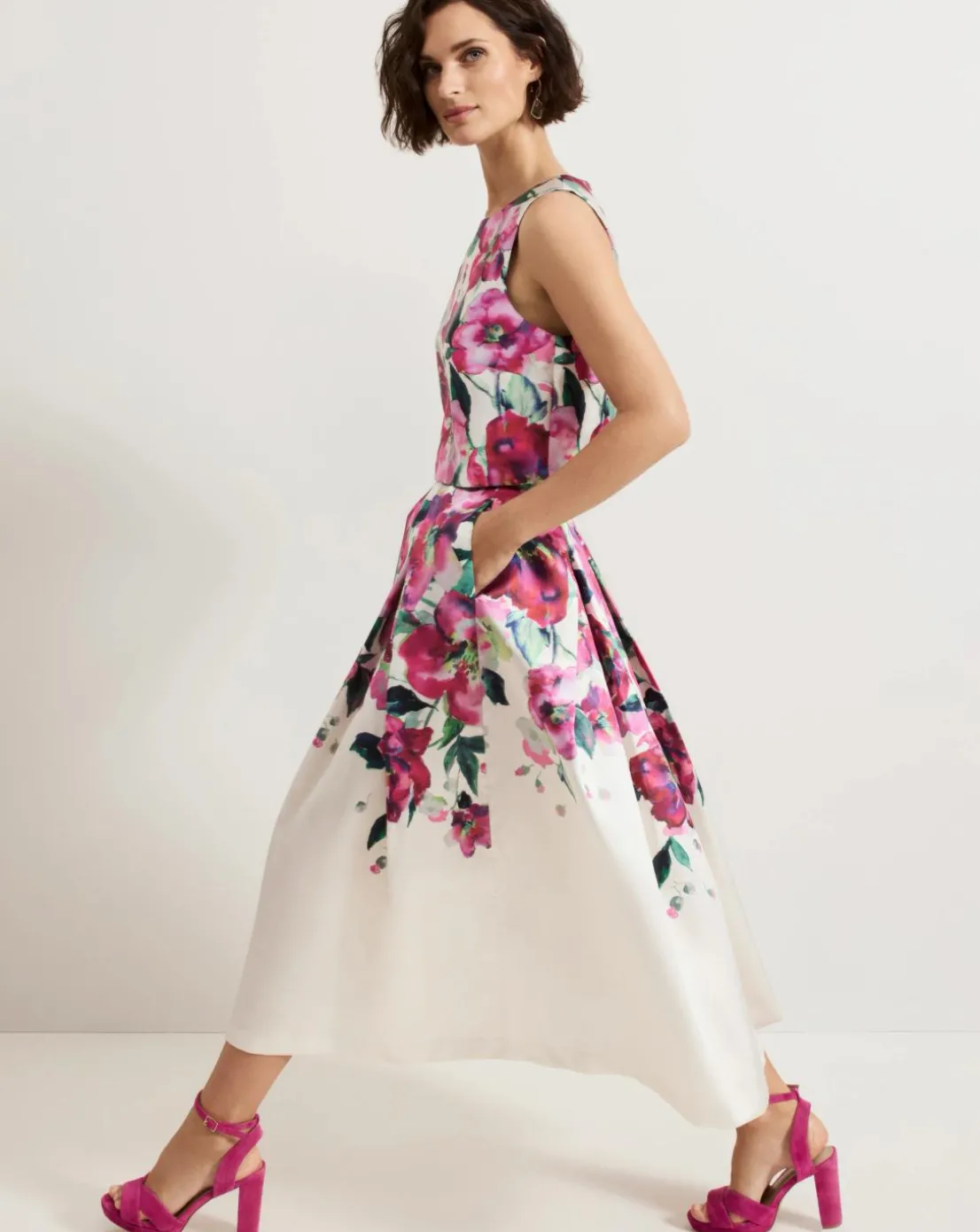 Phase Eight Celeste Border Floral Print Skirt