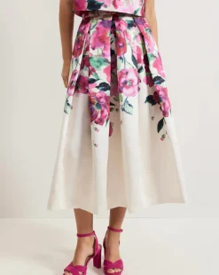 Phase Eight Celeste Border Floral Print Skirt