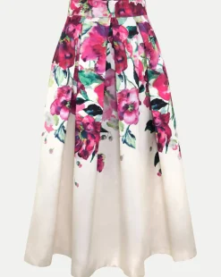 Phase Eight Celeste Border Floral Print Skirt