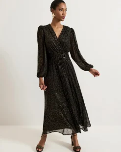 Phase Eight Emre Shimmer Burnout Midi Dress