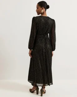 Phase Eight Emre Shimmer Burnout Midi Dress