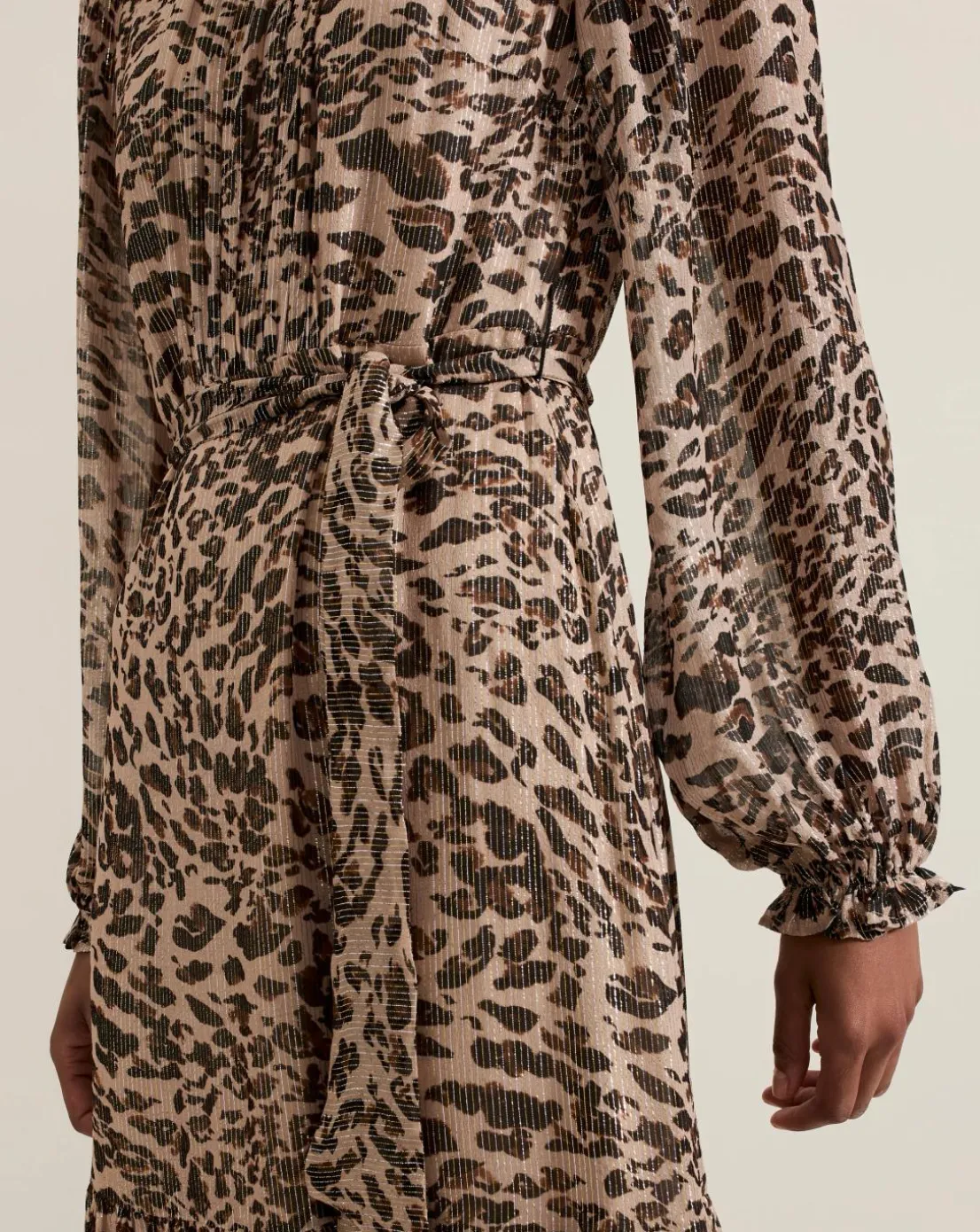 Phase Eight Eve Leopard Fil Coupe Print Midi Dress
