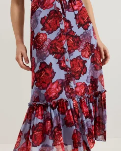 Phase Eight Francesca Floral V Neck Midi Dress