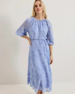 Phase Eight Liona Floral Jaquard Midi Dress