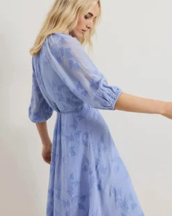 Phase Eight Liona Floral Jaquard Midi Dress