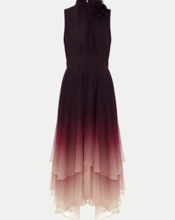 Phase Eight Maybel Ombre Corsage Chiffon Dress