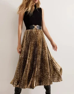Phase Eight Meloni Jersey Leopard Pleat Midi Dress