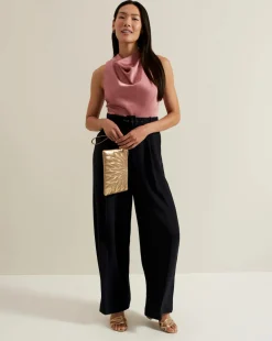 Phase Eight Sabina Satin Wide Leg Jumpsuit