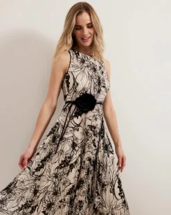 Phase Eight Sandra Printed Pleat Midi Dress