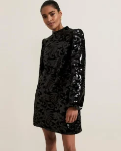 Phase Eight Sequin Velvet Shift Dress