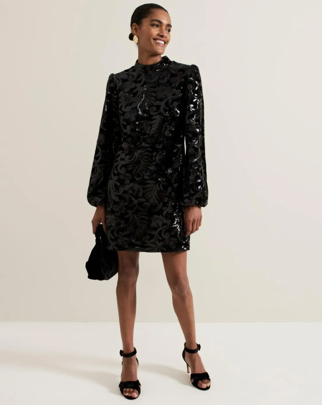Phase Eight Sequin Velvet Shift Dress