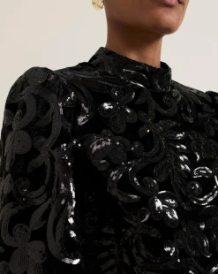 Phase Eight Sequin Velvet Shift Dress