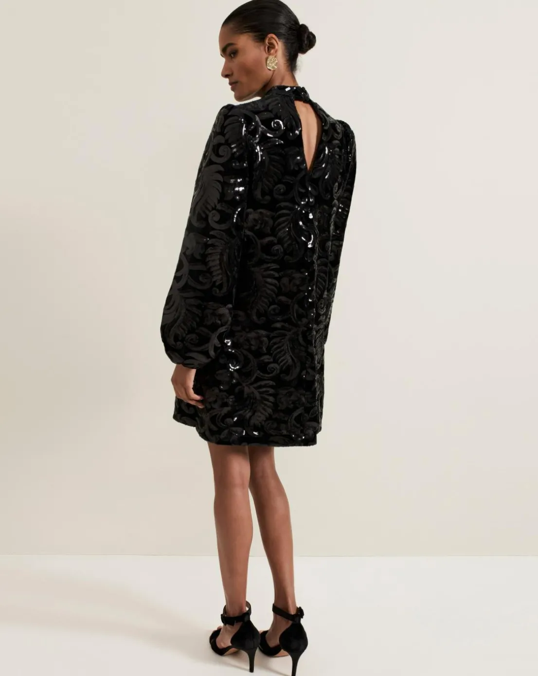 Phase Eight Sequin Velvet Shift Dress