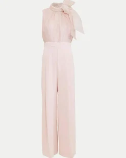 Phase Eight Stephy Shimmer Tie Neck Jumpsuit