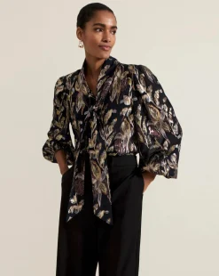 Phase Eight Tessa Floral Filcoupe Blouse