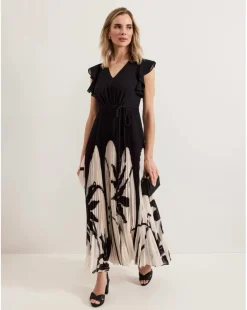Phase Eight Uma Printed Pleat Maxi Dress