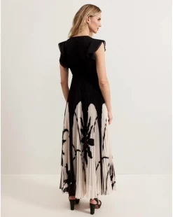 Phase Eight Uma Printed Pleat Maxi Dress