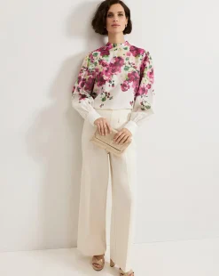 Phase Eight Winnie Border Floral Blouse