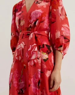 Phasse Eight Fedrica Floral Long Sleeve Midi Dress